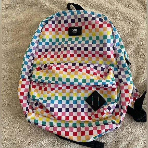 VANS Old Skool colorful checkerboard backpack new without tags happy maximalist - Picture 10 of 10